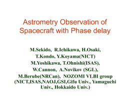 VLBI Observation for Spacecraft Navigation (NOZOMI) – Data