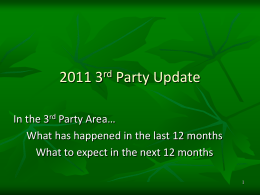 2011 3rd Party Update - American Optometric Association