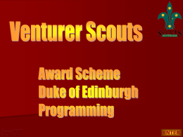 Award Scheme & Programming