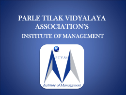 Parle Tilak Vidyalaya’s Institute of management
