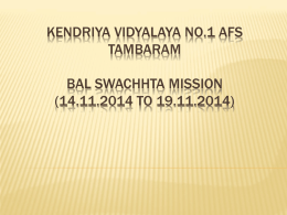 Kendriya vidyalaya no.1 afs tambaram Bal swachhta mission