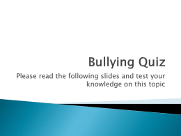 Bullying Quiz