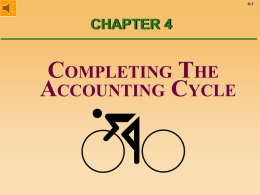 Chap 4 - Completing the Accounting Cycle