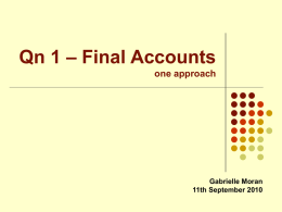 Final Accounts PowerPoint