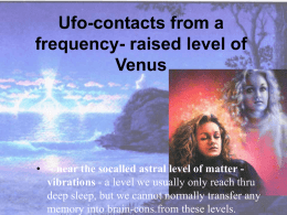 Ufo-contacts from a frequency