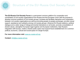 Structure of the EU-Russia Civil Society Forum
