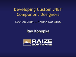 Developing Custom .NET Component Designers
