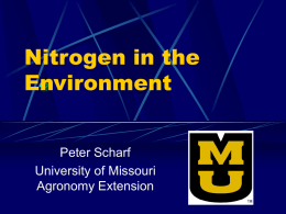 Nitrogen Management: BMPs and Water Quality