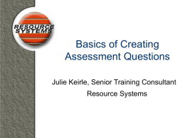 Basics of Creating Assessment Questions