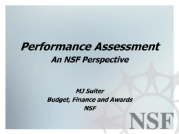 NSF Performance Assessment - NSF-AGEP