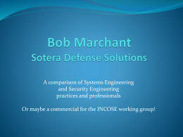 Bob Marchant Sotera Defense Solutions
