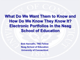 NEAG School of Education - Teachers for a New Era at UConn