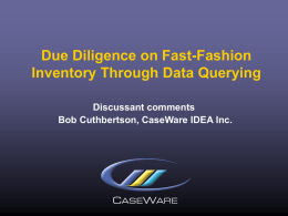 Due Diligence on Fast-Fashion Inventory Through Data Querying