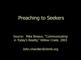 A prayer before preaching … (by Bob Morehead?)