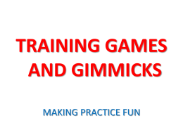 GAMES – GIMMICKS – CHALLENGES for SWIMMING COACHES