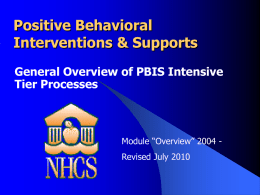 Positive Behavioral Supports