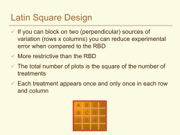 Latin Square Design - Crop and Soil Science | Oregon State