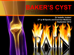 BAKER’S CYST - Learning