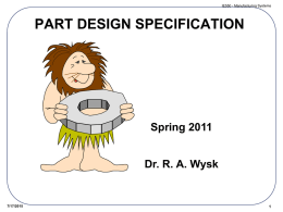 Chapter 2 PART DESIGN SPECIFICATION