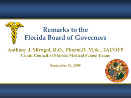 Board of Governors Strategic Planning and Academic and