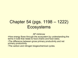 Chapter 54 Ecosystems