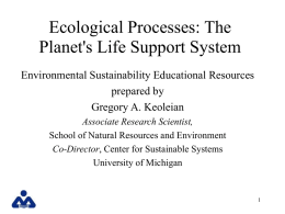 Ecology - Center for Sustainable Systems