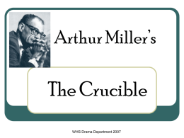 The Crucible: Historical Context
