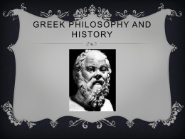 Greek Philosophy and History