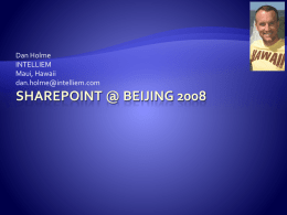 Sharepoint @ Beijing 2008