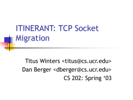 NOMAD: TCP Socket Migration