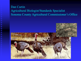 Dan Curtin /Pete Albers Agricultural Biologists/Standards
