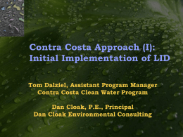 Tom Dalziel and Dan Cloak - Contra Costa Clean Water Program