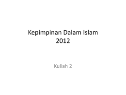 Kepimpinan Dalam Islam 2012 - Andalus Corporation Pte. Ltd.