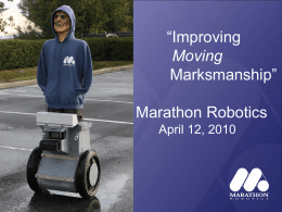 Update for CTO Marathon Robotics