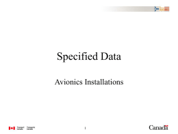Specified Data - Transport Canada
