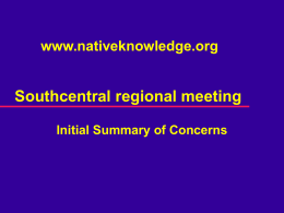 Southcentral regional meeting