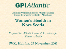 Women's Health in Nova Scotia