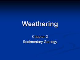 Weathering - Department of Geology