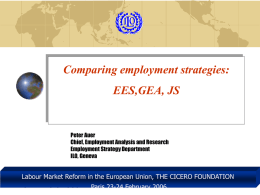 Comparing employment strategies: EES,GEA, OECD (and