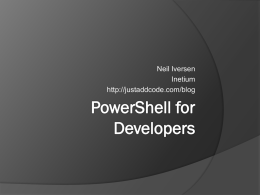 Coding in PowerShell