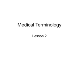 Medical Terminology - Marion County Public Schools