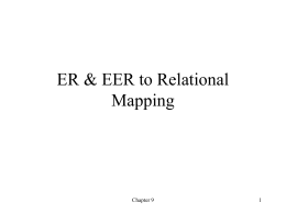ER & EER to Relational Mapping