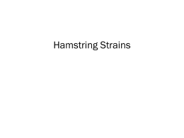 Hamstring Strains - Fetterman Events