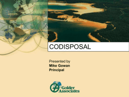 CODISPOSAL - InfoMine - Mining Intelligence and Technology