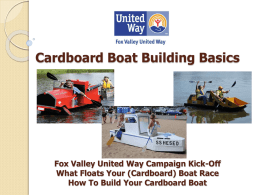 Merrimack Public Library Cardboard Boat Races Information
