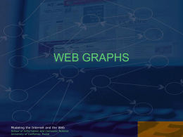 WEB GRAPHS - University of California, Irvine