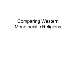 Comparing World Religions - Townsend Harris High School