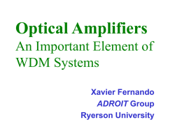 Fig. 11-1: Applications of optical amplifiers