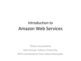 Amazon Web Services - Indiana University