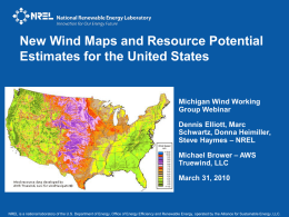 New Wind Maps and Resource Potential Estimates for the